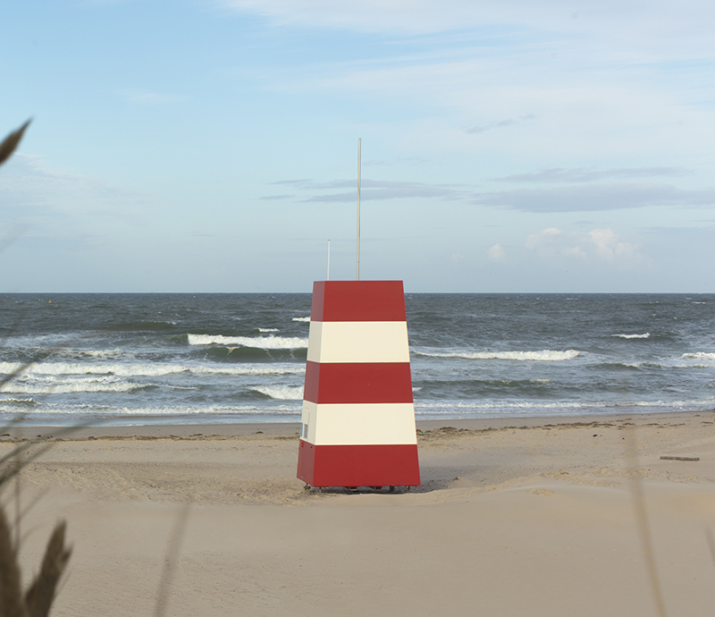 Livreddertårn på stranden